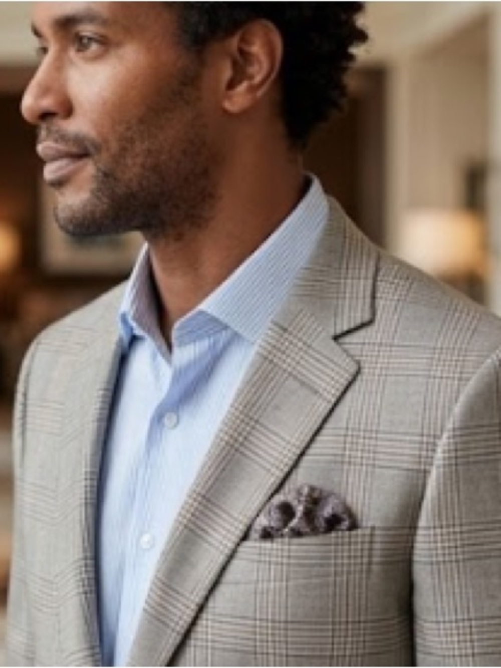 Jos. A. Bank Signature Silk Wool Glen Plaid Sport Coat Blazer | Size 43R